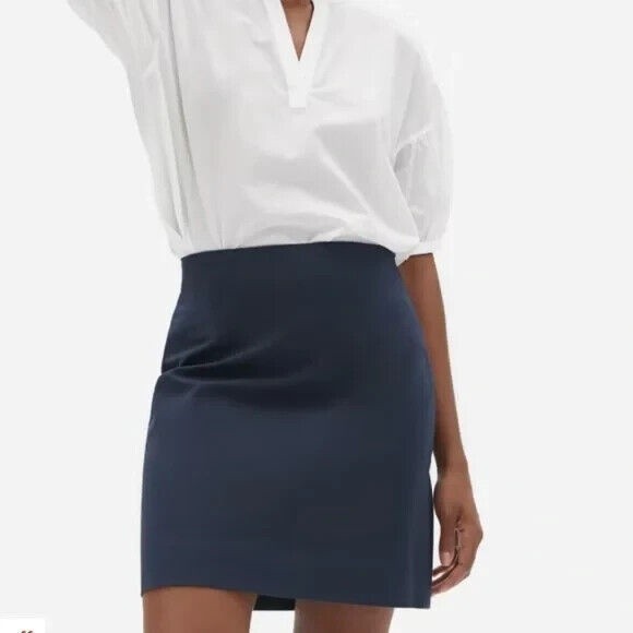Everlane Dresses & Skirts - NWT Everlane The Mini Skirt A Line Navy side zip size 2 Y2K Workwear